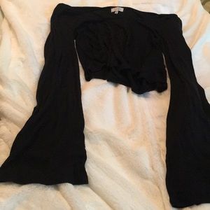 Bell sleeve crop top